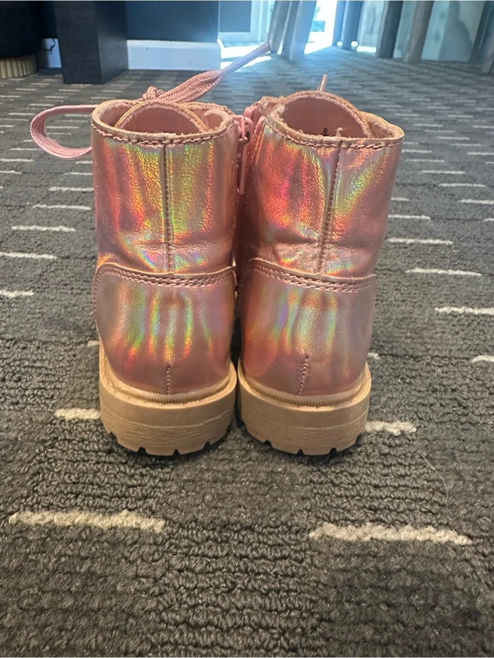 Carter's Iridescent Lace-Up Girls Boots